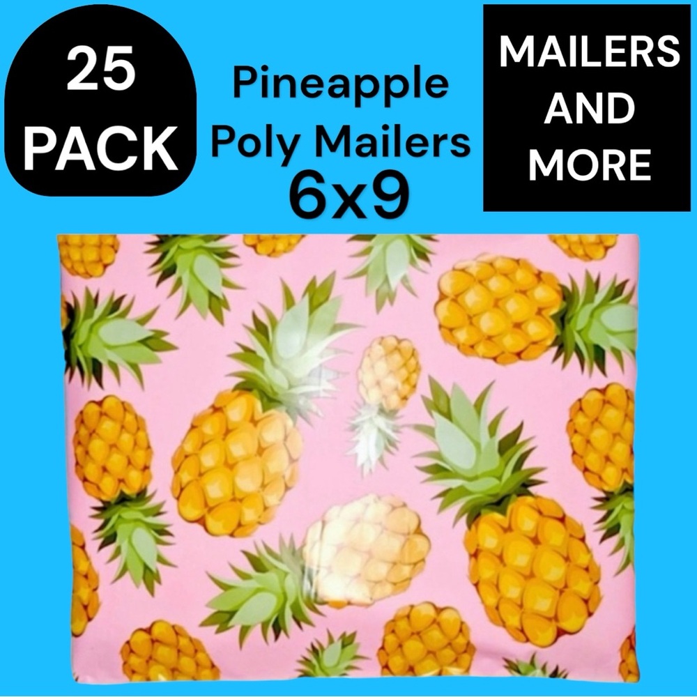 25 6X9 Pineapple Poly Mailers PRICE IS FIRM - Picture 2 of 9